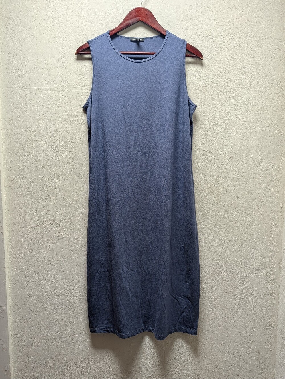 Eileen Fisher Fine Jersey Crew Neck Sleeveless Tank Dress Size Medium